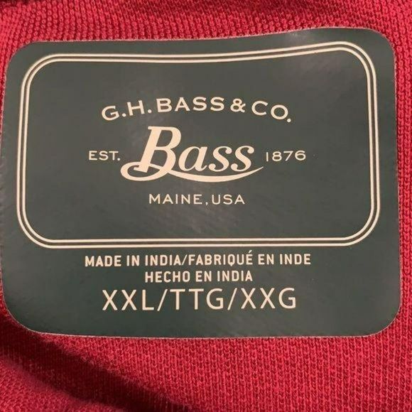 G.H. Bass and Company Men's Red‎ Polo Style Shirt Size XXL - Picture 7 of 8